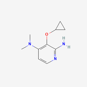 molecular formula C10H15N3O B14840600 3-Cyclopropoxy-N4,N4-dimethylpyridine-2,4-diamine 