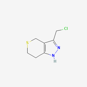 molecular formula C7H9ClN2S B1484061 3-(Chloromethyl)-2,4,6,7-tetrahydrothiopyrano[4,3-c]pyrazole CAS No. 2091576-70-2
