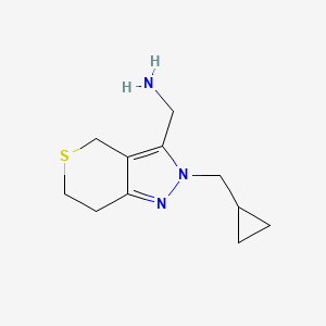 (2-(Cyclopropylmethyl)-2,4,6,7-tetrahydrothiopyrano[4,3-c]pyrazol-3-yl)methanamine