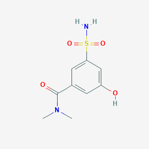 molecular formula C9H12N2O4S B14840638 3-Hydroxy-N,N-dimethyl-5-sulfamoylbenzamide 