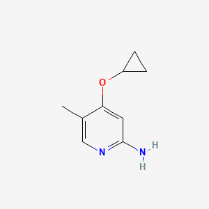 molecular formula C9H12N2O B14840647 4-Cyclopropoxy-5-methylpyridin-2-amine 