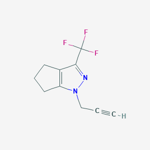 molecular formula C10H9F3N2 B1484065 1-(Prop-2-yn-1-yl)-3-(trifluoromethyl)-1,4,5,6-tetrahydrocyclopenta[c]pyrazole CAS No. 2097968-57-3