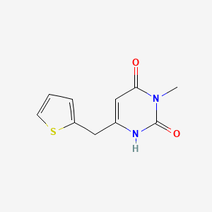 molecular formula C10H10N2O2S B1484071 3-Methyl-6-[(thiophen-2-yl)methyl]-1,2,3,4-tetrahydropyrimidine-2,4-dione CAS No. 2098101-96-1