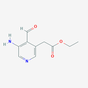 Ethyl (5-amino-4-formylpyridin-3-YL)acetate