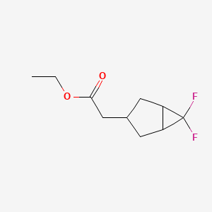 molecular formula C10H14F2O2 B14840736 Ethyl (6,6-difluorobicyclo[3.1.0]hex-3-YL)acetate 