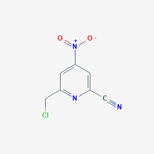 6-(Chloromethyl)-4-nitropyridine-2-carbonitrile