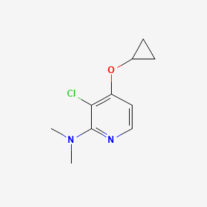 molecular formula C10H13ClN2O B14840755 3-Chloro-4-cyclopropoxy-N,N-dimethylpyridin-2-amine 