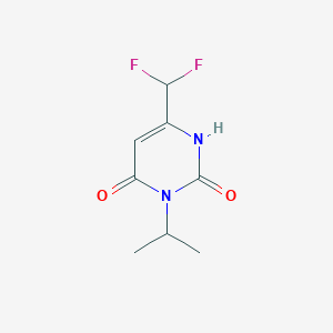 molecular formula C8H10F2N2O2 B1484077 6-(Difluoromethyl)-3-(propan-2-yl)-1,2,3,4-tetrahydropyrimidine-2,4-dione CAS No. 2097998-03-1