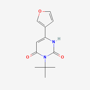 molecular formula C12H14N2O3 B1484078 3-Tert-butyl-6-(furan-3-yl)-1,2,3,4-tetrahydropyrimidine-2,4-dione CAS No. 2098037-13-7