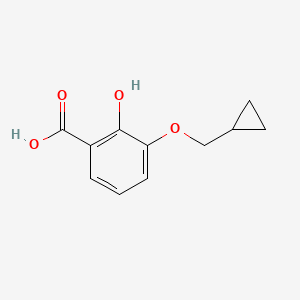 molecular formula C11H12O4 B14840815 3-(Cyclopropylmethoxy)-2-hydroxybenzoic acid 