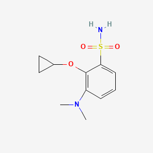 molecular formula C11H16N2O3S B14840818 2-Cyclopropoxy-3-(dimethylamino)benzenesulfonamide 