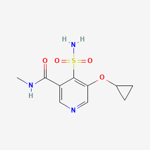 molecular formula C10H13N3O4S B14840854 5-Cyclopropoxy-N-methyl-4-sulfamoylnicotinamide 