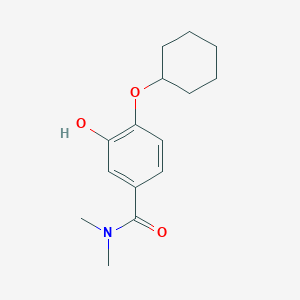 molecular formula C15H21NO3 B14840856 4-(Cyclohexyloxy)-3-hydroxy-N,N-dimethylbenzamide 