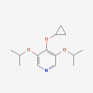 molecular formula C14H21NO3 B14840861 4-Cyclopropoxy-3,5-diisopropoxypyridine 