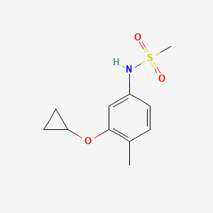 molecular formula C11H15NO3S B14840869 N-(3-Cyclopropoxy-4-methylphenyl)methanesulfonamide 