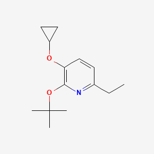 molecular formula C14H21NO2 B14840883 2-Tert-butoxy-3-cyclopropoxy-6-ethylpyridine 