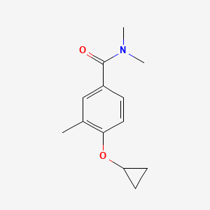 molecular formula C13H17NO2 B14840891 4-Cyclopropoxy-N,N,3-trimethylbenzamide 