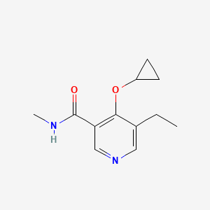 molecular formula C12H16N2O2 B14840898 4-Cyclopropoxy-5-ethyl-N-methylnicotinamide 