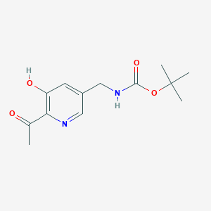 molecular formula C13H18N2O4 B14840899 Tert-butyl (6-acetyl-5-hydroxypyridin-3-YL)methylcarbamate 