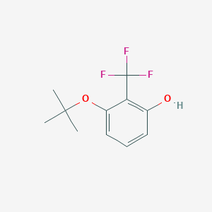 molecular formula C11H13F3O2 B14840915 3-Tert-butoxy-2-(trifluoromethyl)phenol 