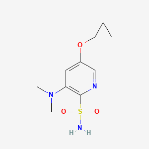 molecular formula C10H15N3O3S B14840920 5-Cyclopropoxy-3-(dimethylamino)pyridine-2-sulfonamide 