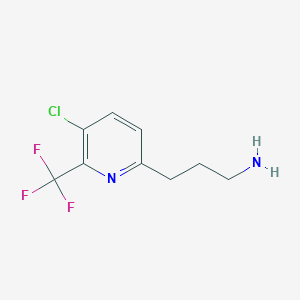 3-(5-Chloro-6-(trifluoromethyl)pyridin-2-yl)propan-1-amine