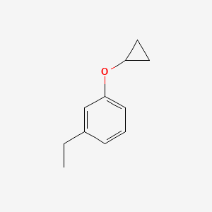 molecular formula C11H14O B14840944 1-Cyclopropoxy-3-ethylbenzene 