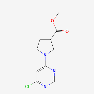 molecular formula C10H12ClN3O2 B1484101 Methyl 1-(6-chloropyrimidin-4-yl)pyrrolidine-3-carboxylate CAS No. 1289077-38-8