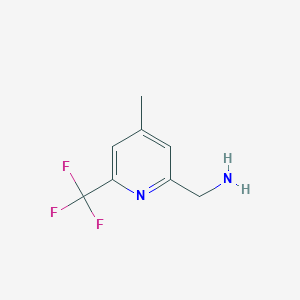 molecular formula C8H9F3N2 B14841030 [4-Methyl-6-(trifluoromethyl)pyridin-2-YL]methylamine 