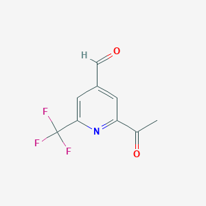 2-Acetyl-6-(trifluoromethyl)isonicotinaldehyde