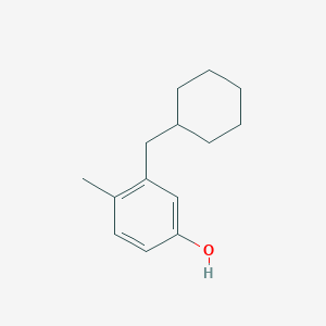 molecular formula C14H20O B14841115 3-(Cyclohexylmethyl)-4-methylphenol 