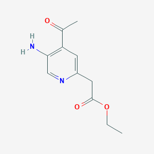 Ethyl (4-acetyl-5-aminopyridin-2-YL)acetate