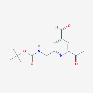 Tert-butyl (6-acetyl-4-formylpyridin-2-YL)methylcarbamate