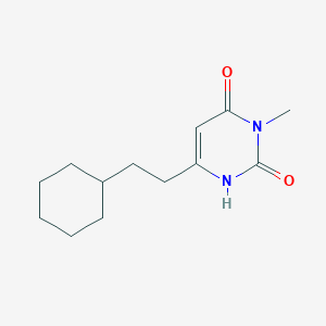 molecular formula C13H20N2O2 B1484115 6-(2-Cyclohexylethyl)-3-methyl-1,2,3,4-tetrahydropyrimidine-2,4-dione CAS No. 2097997-62-9