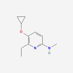 molecular formula C11H16N2O B14841167 5-Cyclopropoxy-6-ethyl-N-methylpyridin-2-amine 