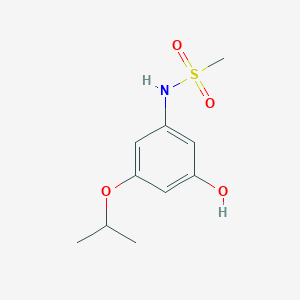 molecular formula C10H15NO4S B14841179 N-(3-Hydroxy-5-isopropoxyphenyl)methanesulfonamide 