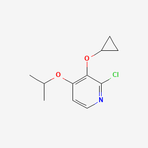 molecular formula C11H14ClNO2 B14841185 2-Chloro-3-cyclopropoxy-4-isopropoxypyridine 