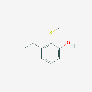 molecular formula C10H14OS B14841198 3-Isopropyl-2-(methylthio)phenol 