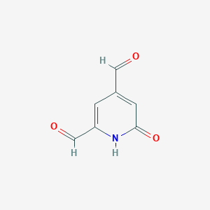 molecular formula C7H5NO3 B14841204 6-Hydroxypyridine-2,4-dicarbaldehyde CAS No. 1393544-03-0