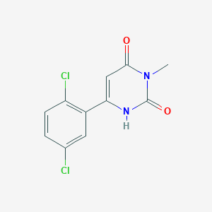 molecular formula C11H8Cl2N2O2 B1484122 6-(2,5-Dichlorophenyl)-3-methyl-1,2,3,4-tetrahydropyrimidine-2,4-dione CAS No. 2098035-00-6