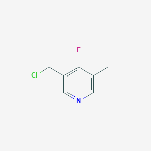 molecular formula C7H7ClFN B14841223 3-(Chloromethyl)-4-fluoro-5-methylpyridine 