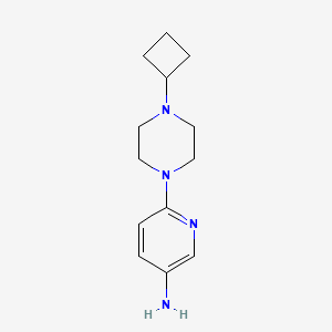 molecular formula C13H20N4 B1484123 6-(4-环丁基哌嗪-1-基)吡啶-3-胺 CAS No. 1427356-19-1