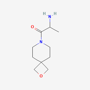 molecular formula C10H18N2O2 B1484124 2-氨基-1-(2-氧杂-7-氮杂螺[3.5]壬-7-基)丙انون CAS No. 1822514-22-6