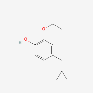 molecular formula C13H18O2 B14841247 4-(Cyclopropylmethyl)-2-isopropoxyphenol 