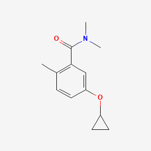 molecular formula C13H17NO2 B14841248 5-Cyclopropoxy-N,N,2-trimethylbenzamide 