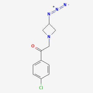 molecular formula C11H11ClN4O B1484126 2-(3-叠氮代氮杂环丁-1-基)-1-(4-氯苯基)乙烷-1-酮 CAS No. 2098144-24-0