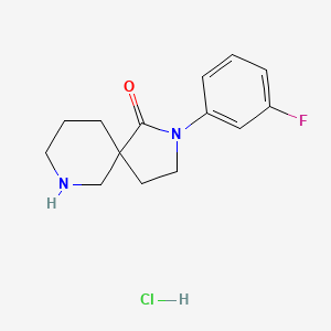 2-(3-Fluorophenyl)-2,7-diazaspiro[4.5]decan-1-one hydrochloride