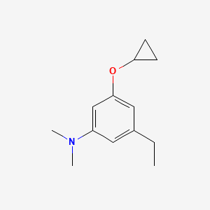 molecular formula C13H19NO B14841266 3-Cyclopropoxy-5-ethyl-N,N-dimethylaniline 