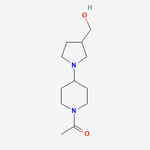 1-{4-[3-(Hydroxymethyl)pyrrolidin-1-yl]piperidin-1-yl}ethan-1-one