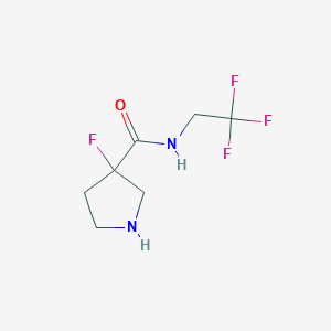 3-fluoro-N-(2,2,2-trifluoroethyl)pyrrolidine-3-carboxamide